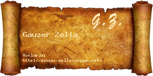 Gauzer Zella névjegykártya